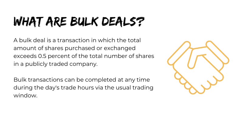 What are Bulk Deals?